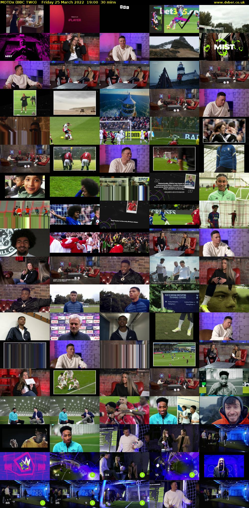MOTDx (BBC TWO) Friday 25 March 2022 19:00 - 19:30