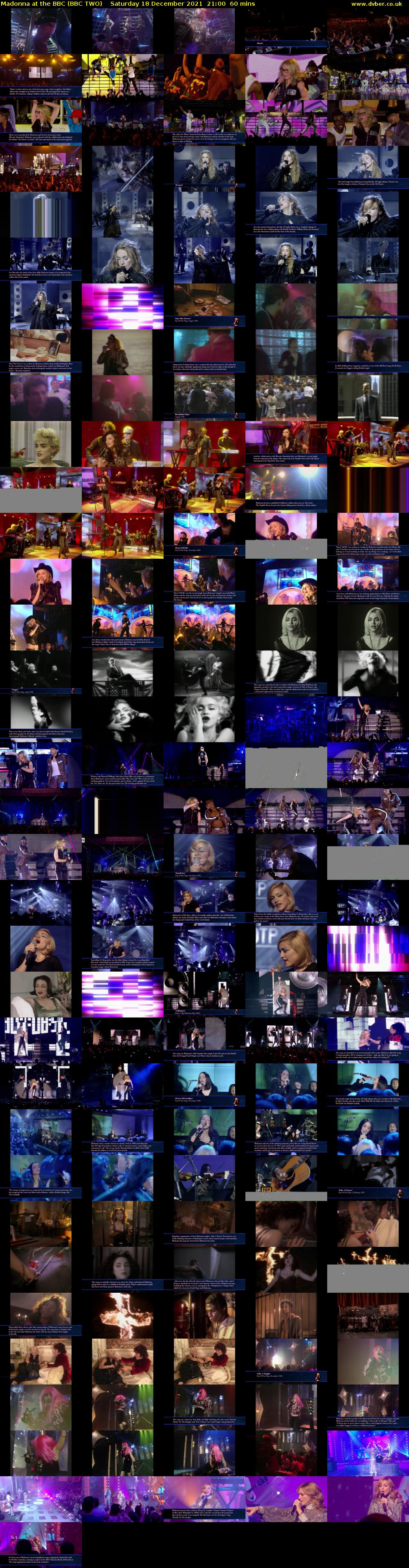 Madonna at the BBC (BBC TWO) Saturday 18 December 2021 21:00 - 22:00