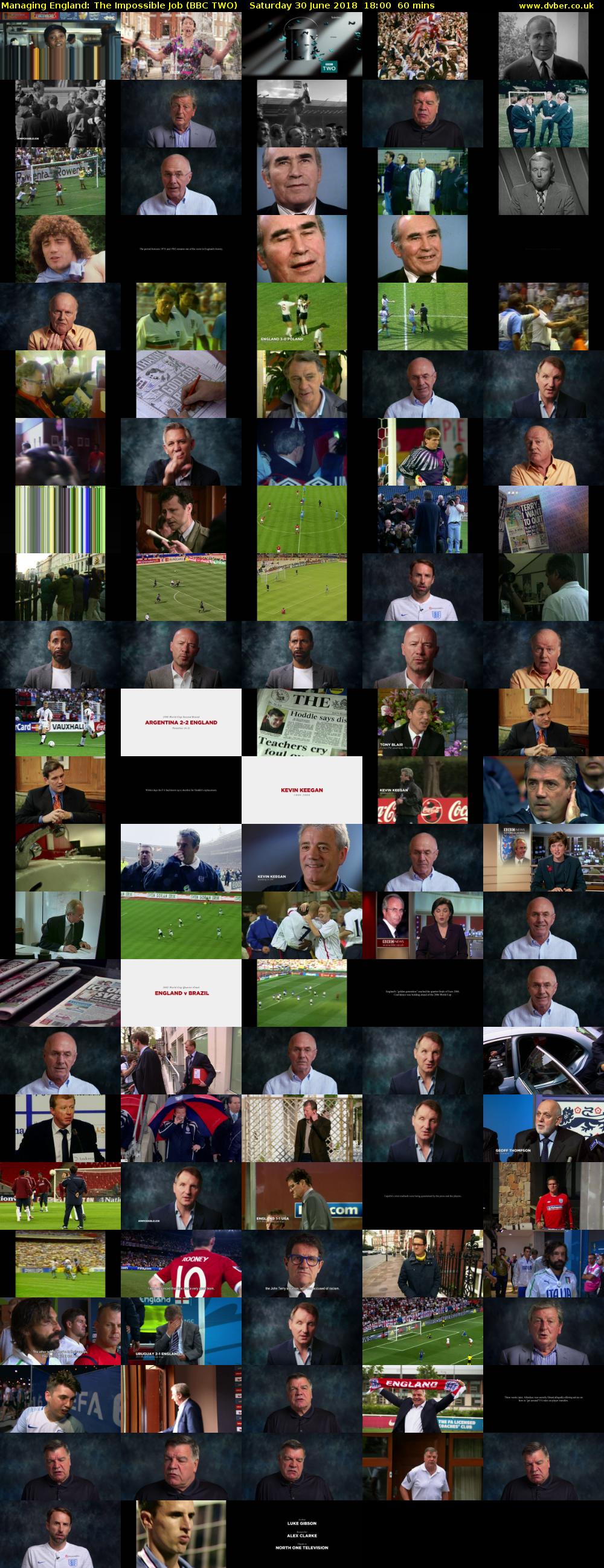Managing England: The Impossible Job (BBC TWO) Saturday 30 June 2018 18:00 - 19:00
