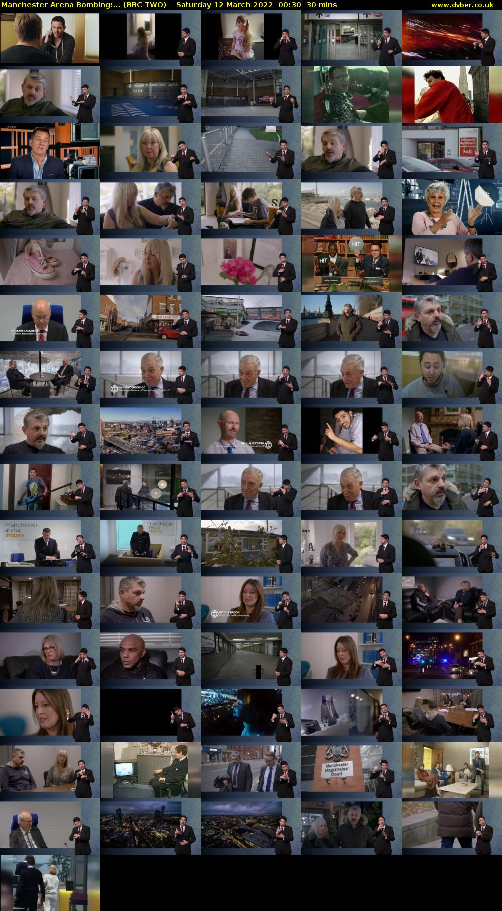 Manchester Arena Bombing:... (BBC TWO) Saturday 12 March 2022 00:30 - 01:00
