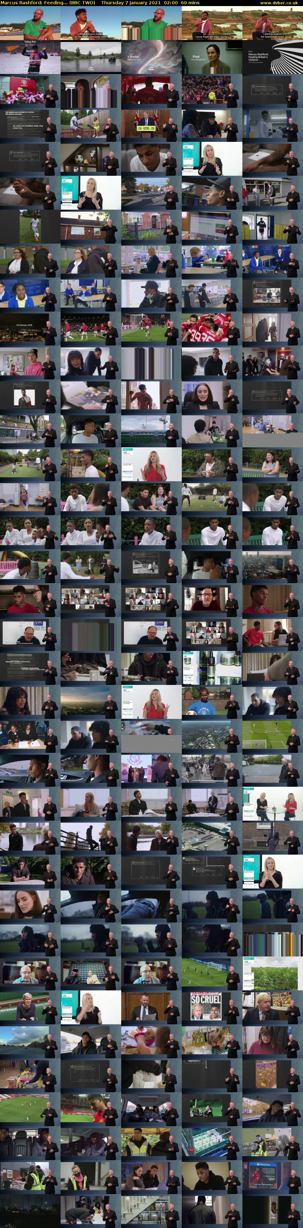 Marcus Rashford: Feeding... (BBC TWO) Thursday 7 January 2021 02:00 - 03:00