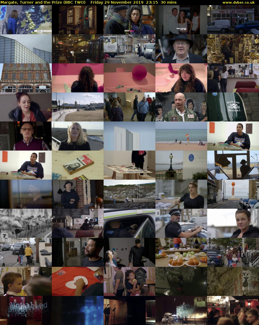 Margate, Turner and the Prize (BBC TWO) Friday 29 November 2019 23:15 - 23:45