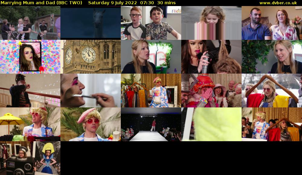 Marrying Mum and Dad (BBC TWO) Saturday 9 July 2022 07:30 - 08:00