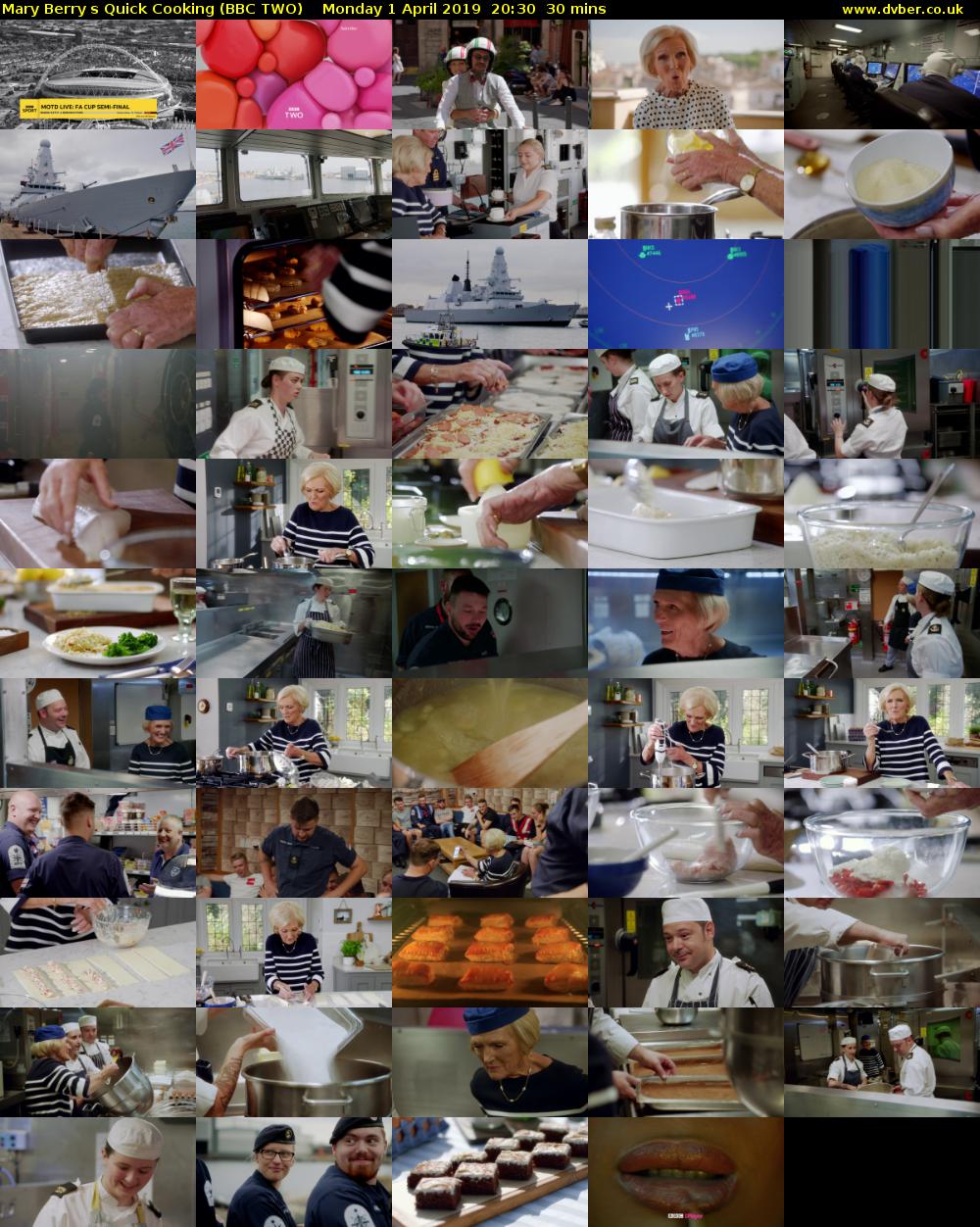 Mary Berrys Quick Cooking (BBC TWO) Monday 1 April 2019 20:30 - 21:00