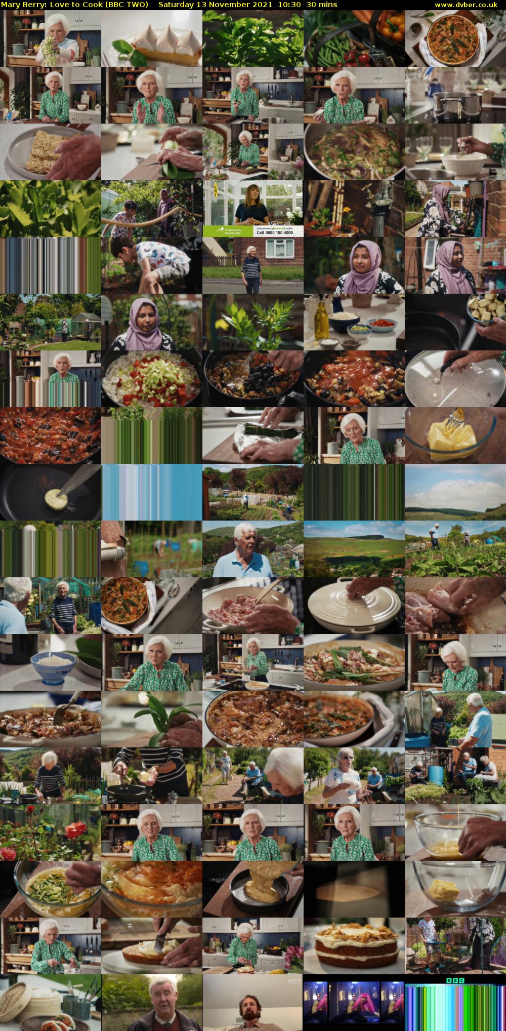 Mary Berry: Love to Cook (BBC TWO) Saturday 13 November 2021 10:30 - 11:00