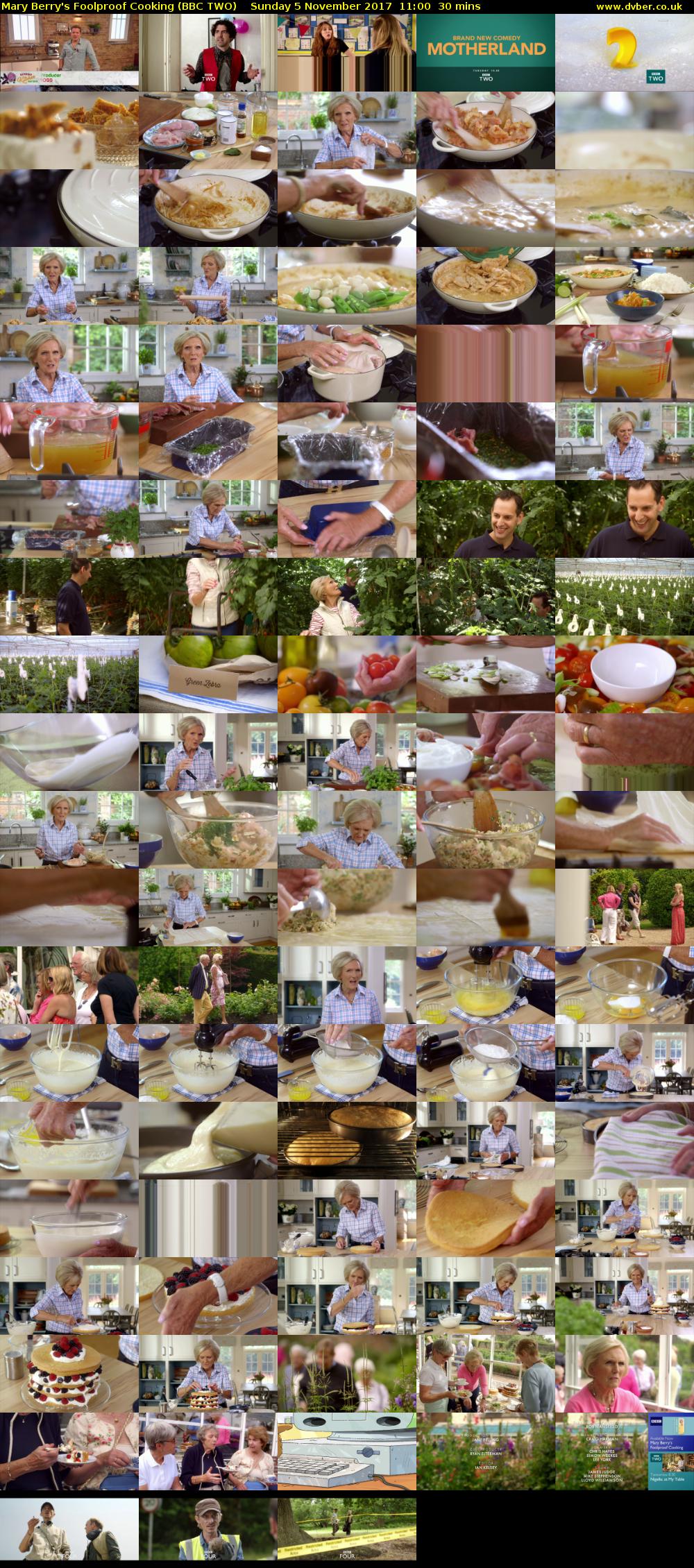 Mary Berry's Foolproof Cooking (BBC TWO) Sunday 5 November 2017 11:00 - 11:30