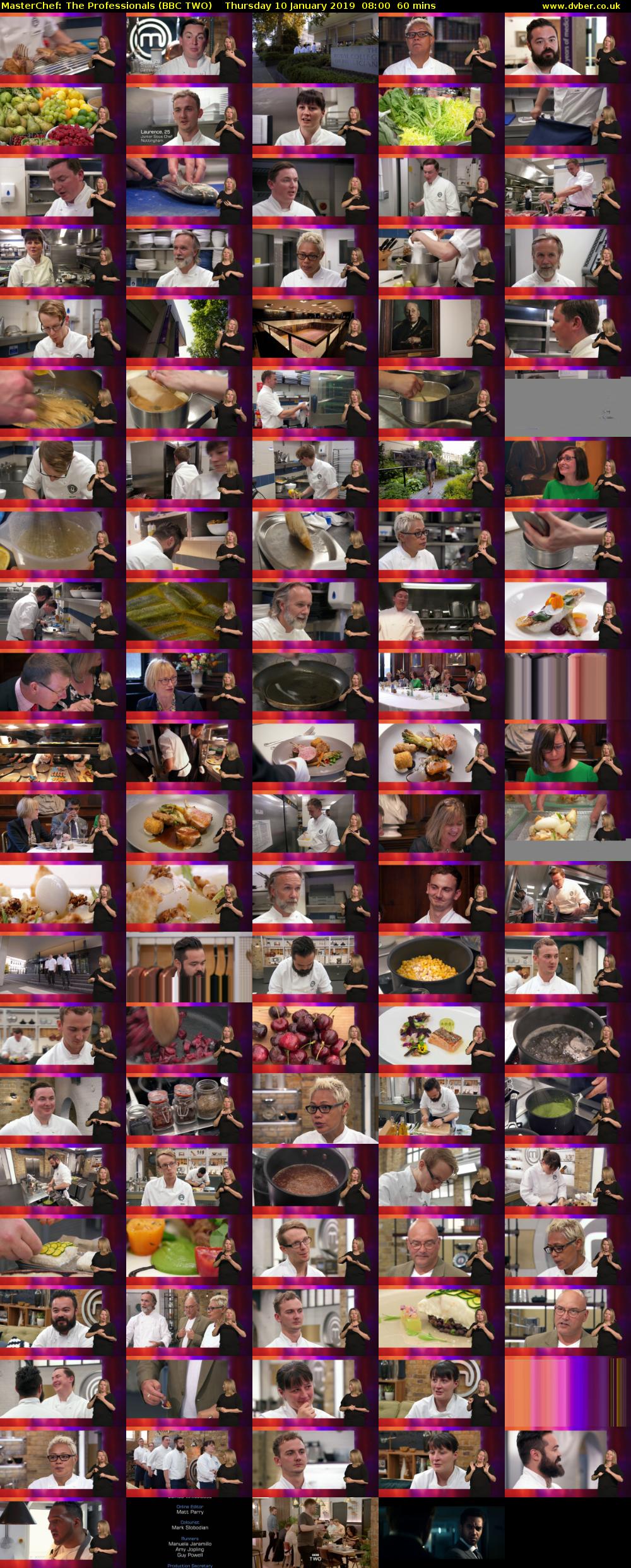 MasterChef: The Professionals (BBC TWO) Thursday 10 January 2019 08:00 - 09:00
