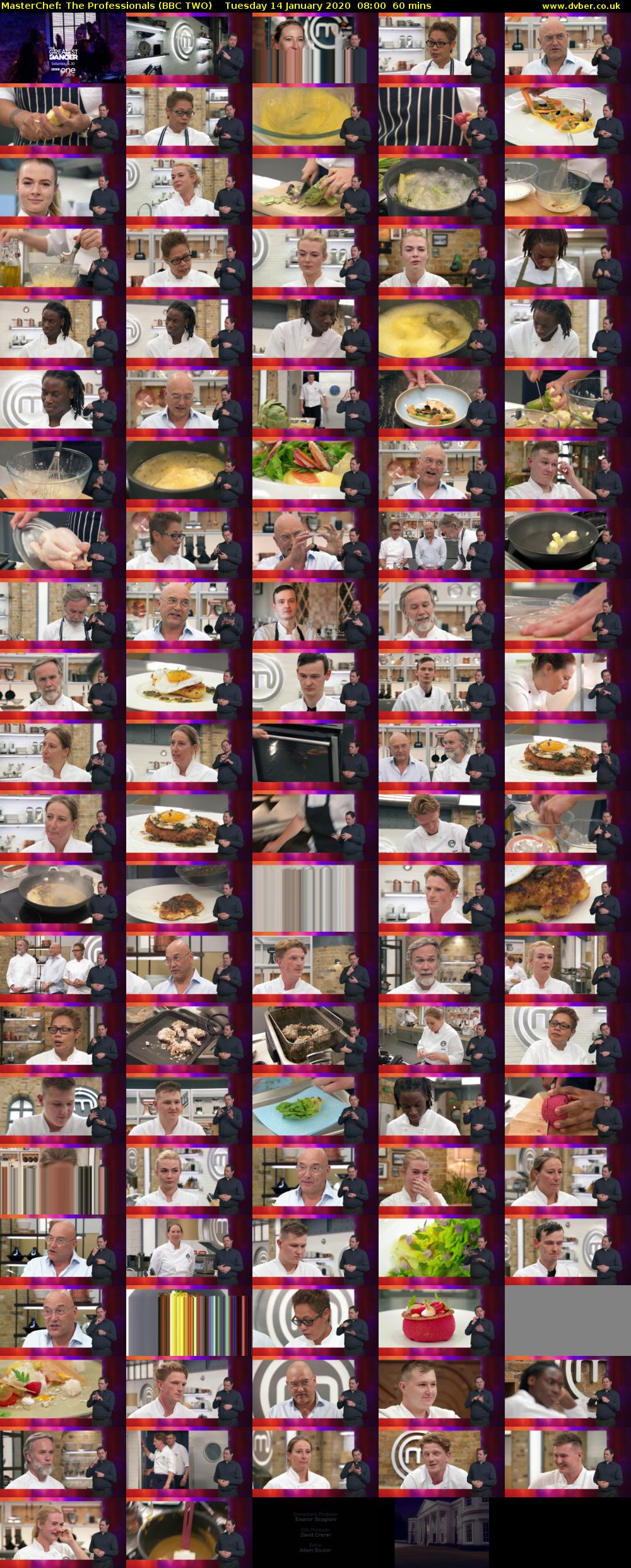MasterChef: The Professionals (BBC TWO) Tuesday 14 January 2020 08:00 - 09:00