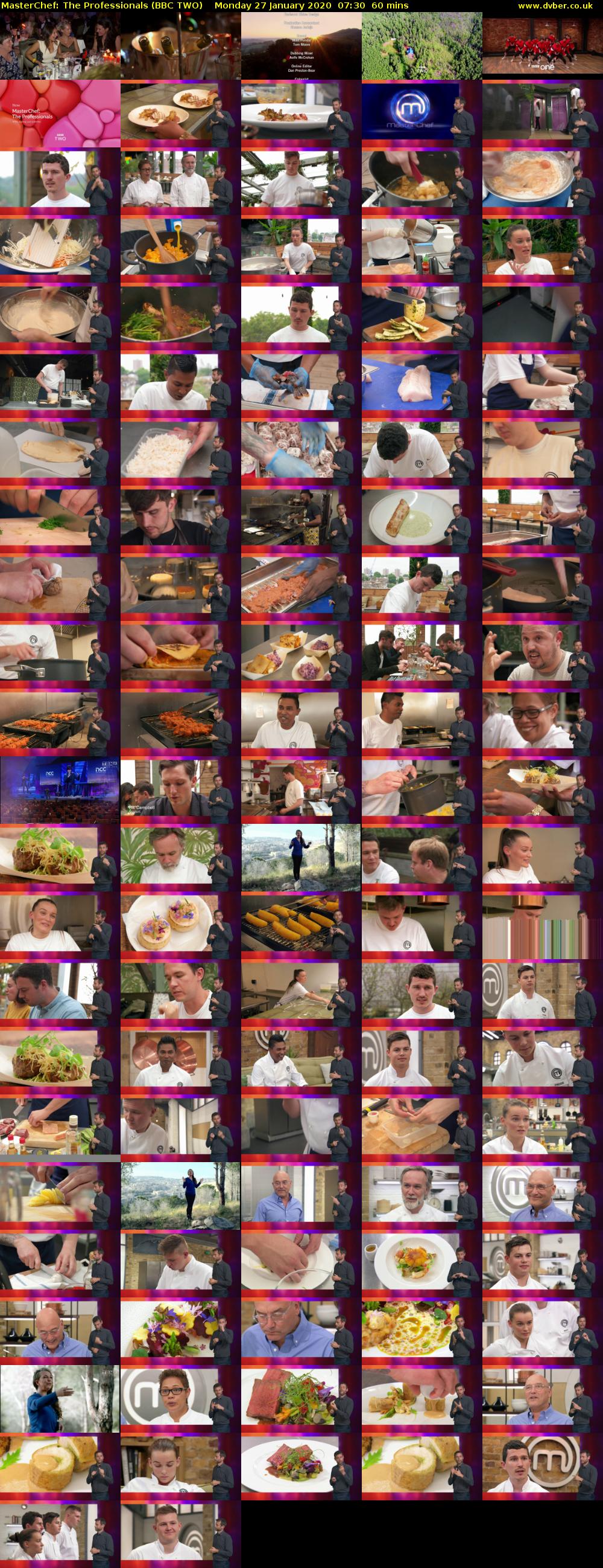 MasterChef: The Professionals (BBC TWO) Monday 27 January 2020 07:30 - 08:30