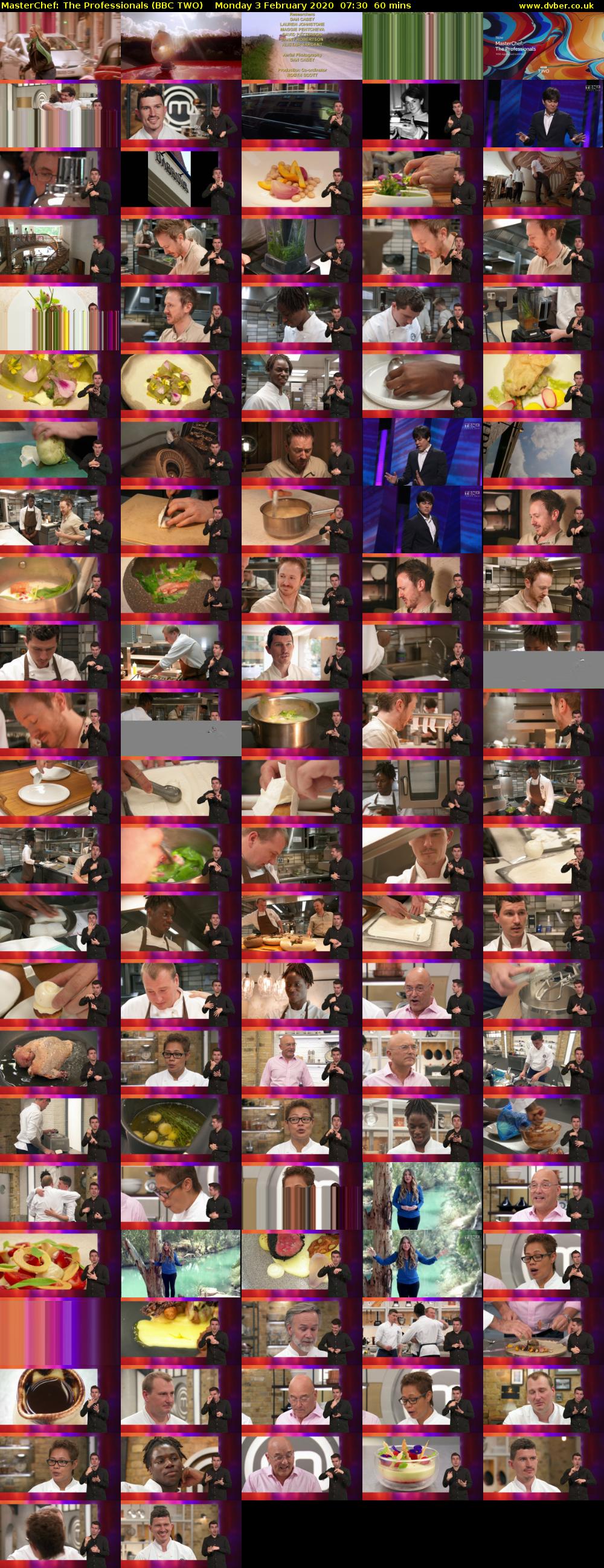 MasterChef: The Professionals (BBC TWO) Monday 3 February 2020 07:30 - 08:30