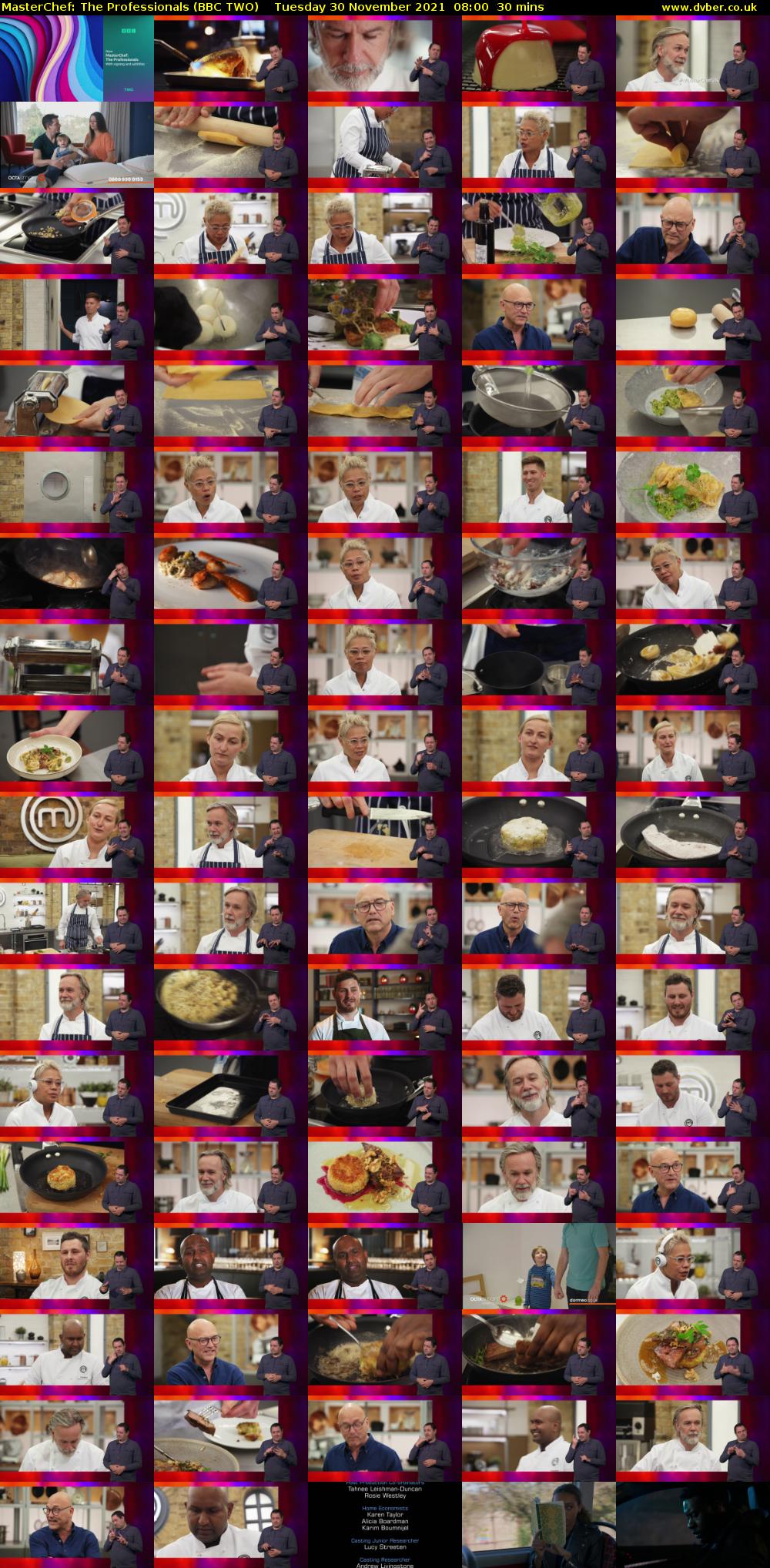 MasterChef: The Professionals (BBC TWO) Tuesday 30 November 2021 08:00 - 08:30