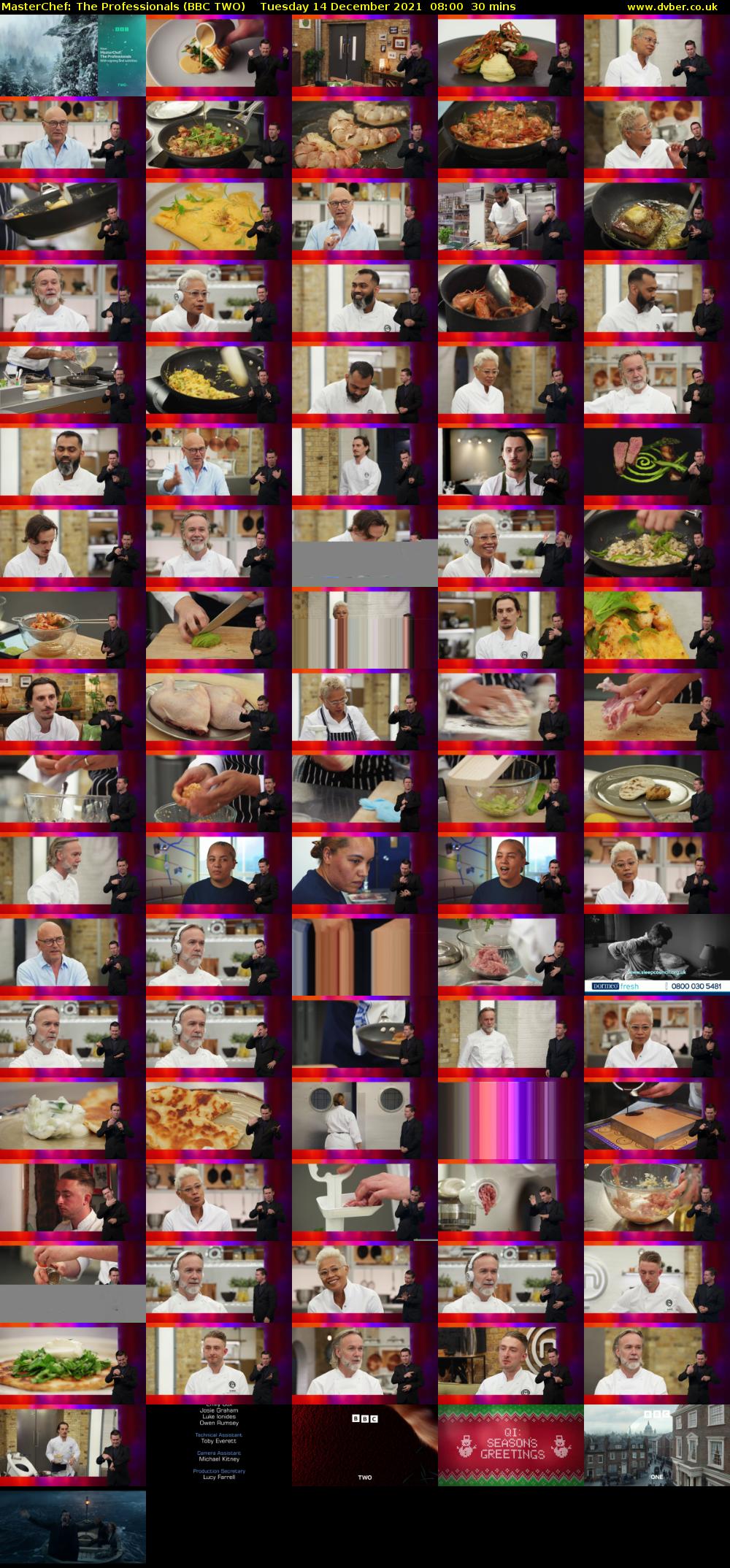 MasterChef: The Professionals (BBC TWO) Tuesday 14 December 2021 08:00 - 08:30