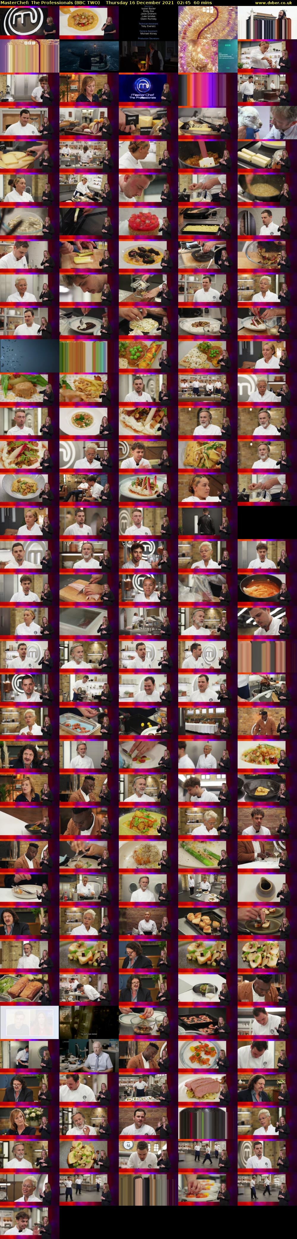 MasterChef: The Professionals (BBC TWO) Thursday 16 December 2021 02:45 - 03:45