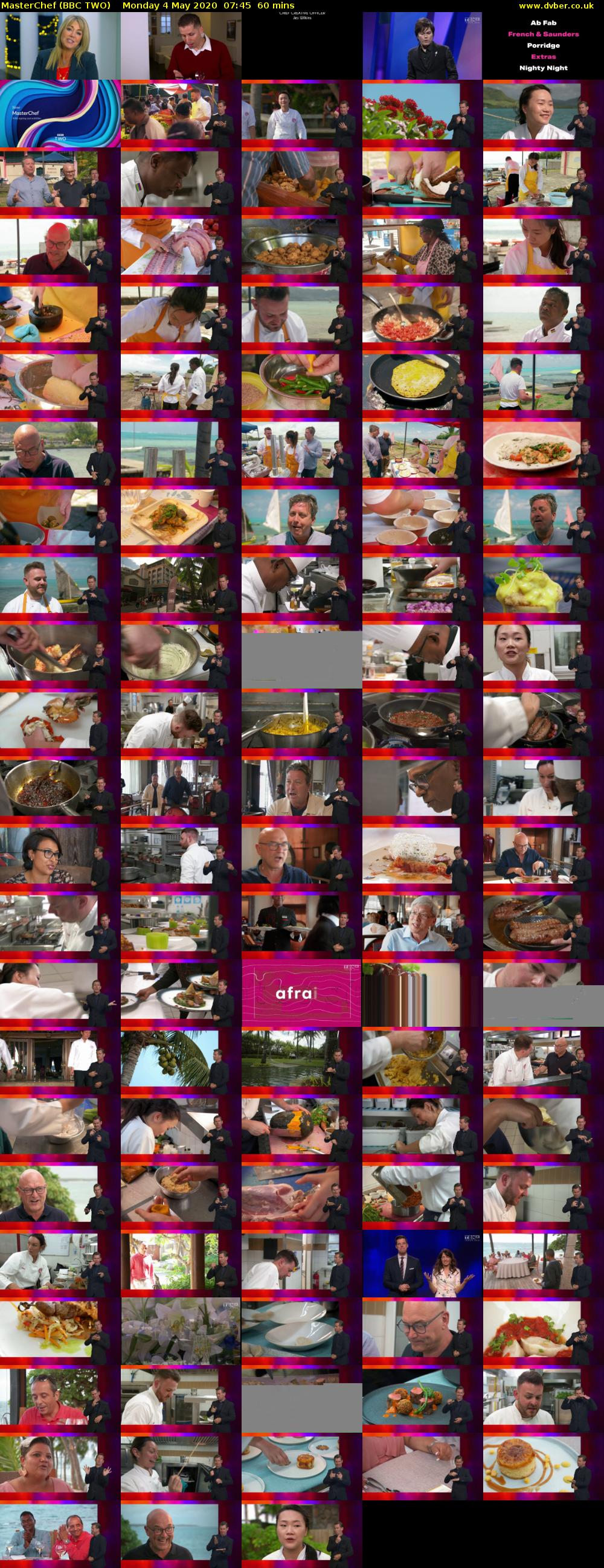 MasterChef (BBC TWO) Monday 4 May 2020 07:45 - 08:45
