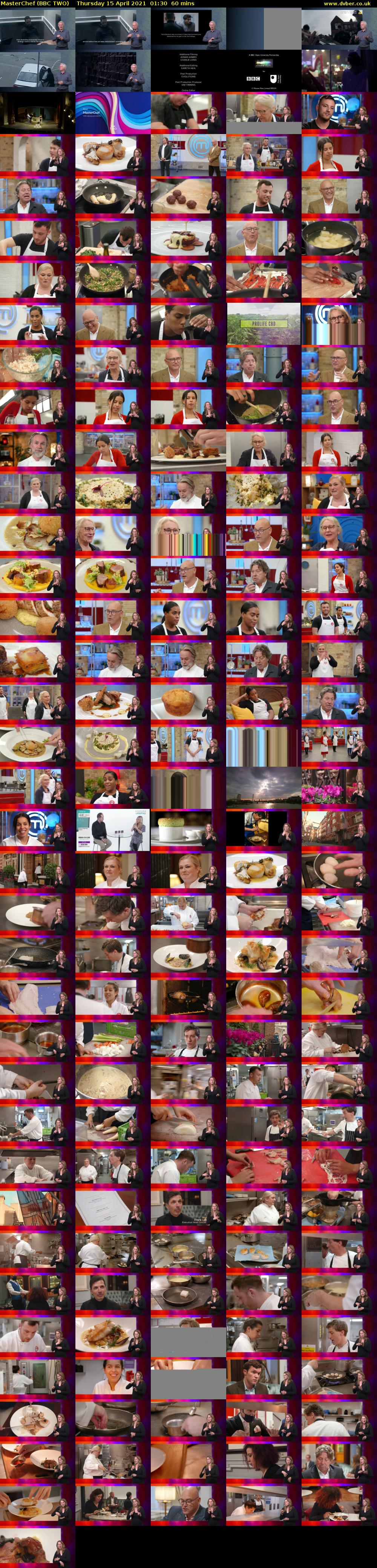 MasterChef (BBC TWO) Thursday 15 April 2021 01:30 - 02:30