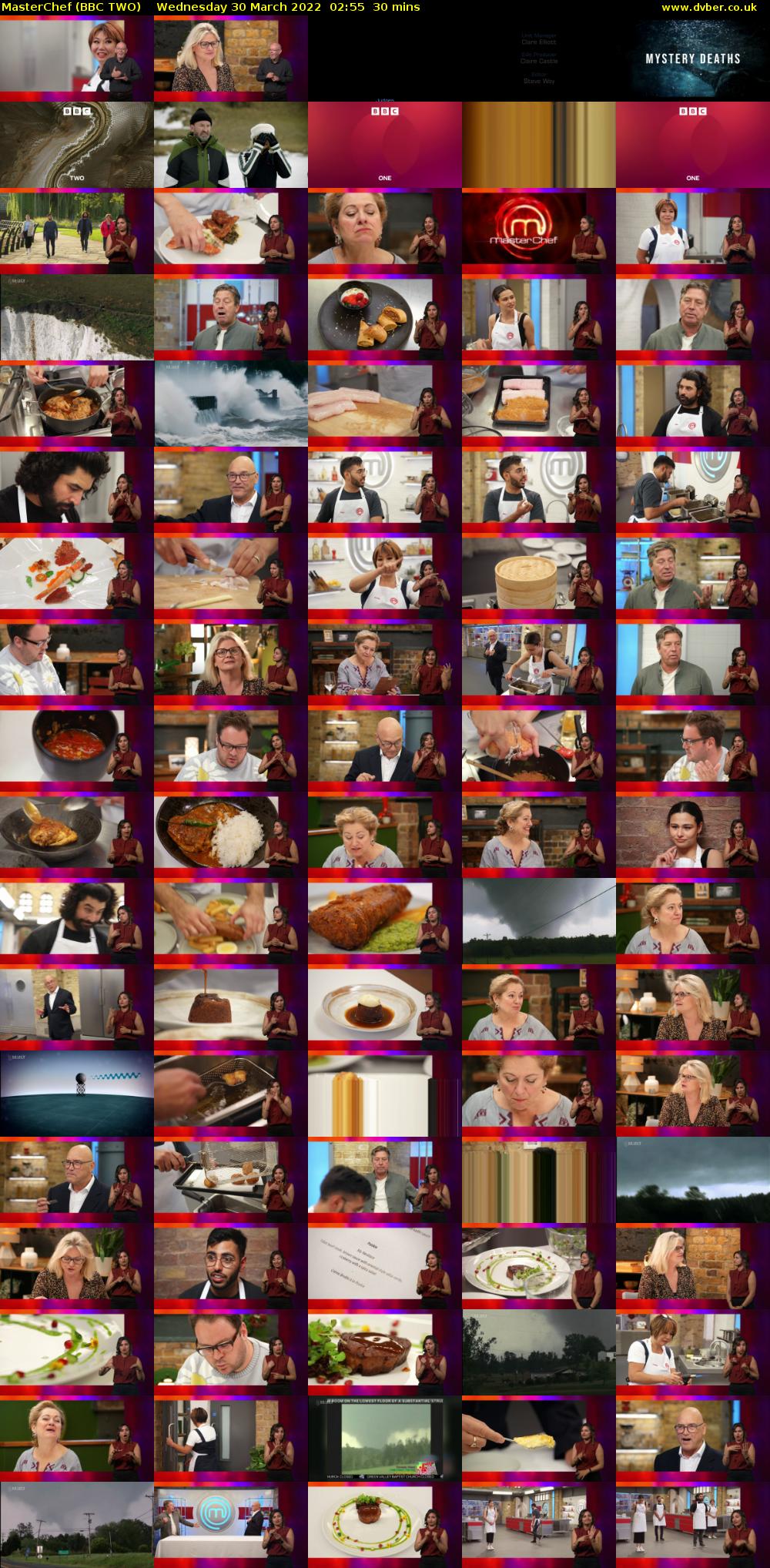 MasterChef (BBC TWO) Wednesday 30 March 2022 02:55 - 03:25