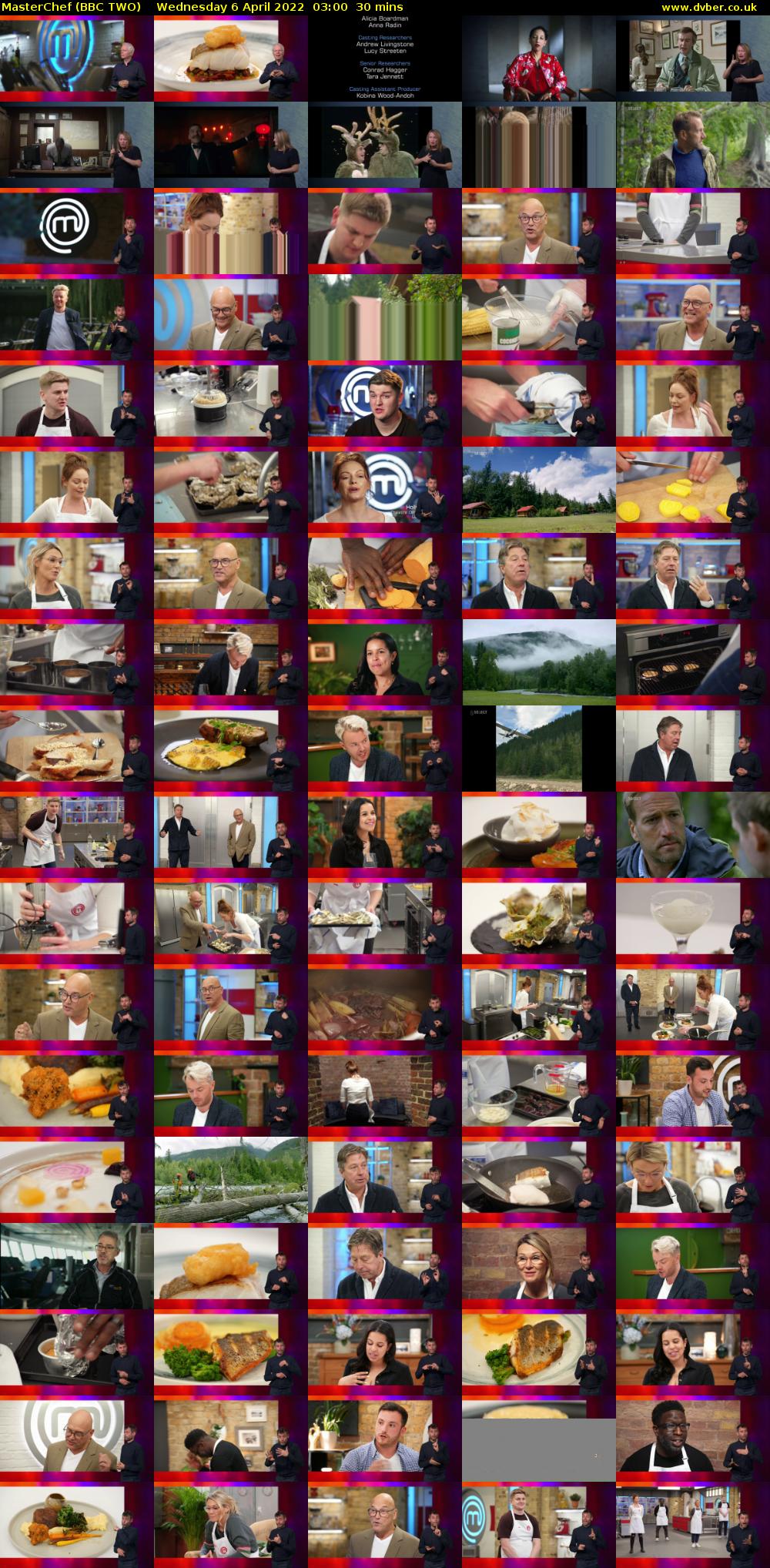 MasterChef (BBC TWO) Wednesday 6 April 2022 03:00 - 03:30