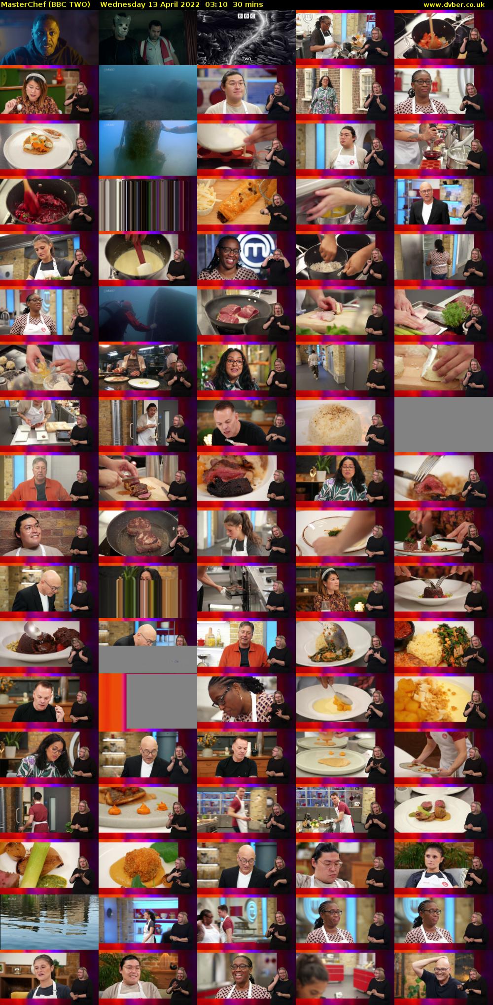 MasterChef (BBC TWO) Wednesday 13 April 2022 03:10 - 03:40