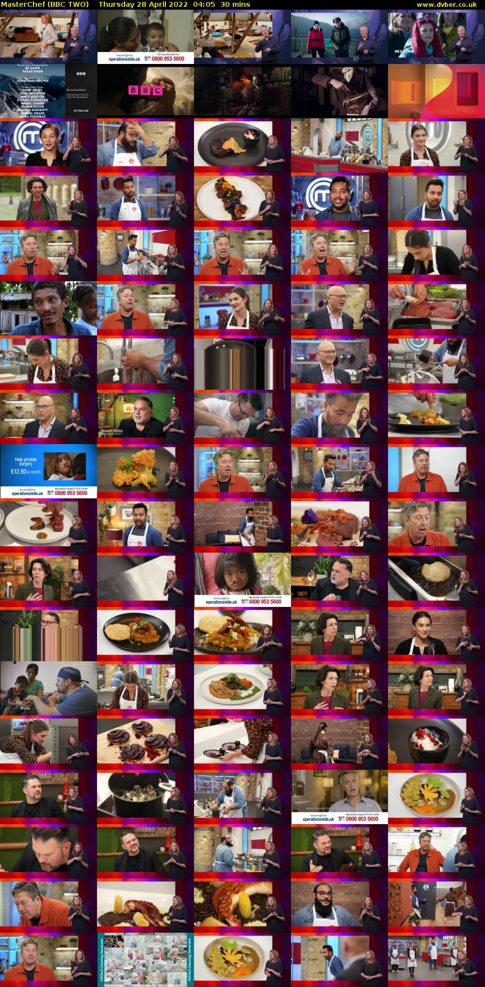 MasterChef (BBC TWO) Thursday 28 April 2022 04:05 - 04:35