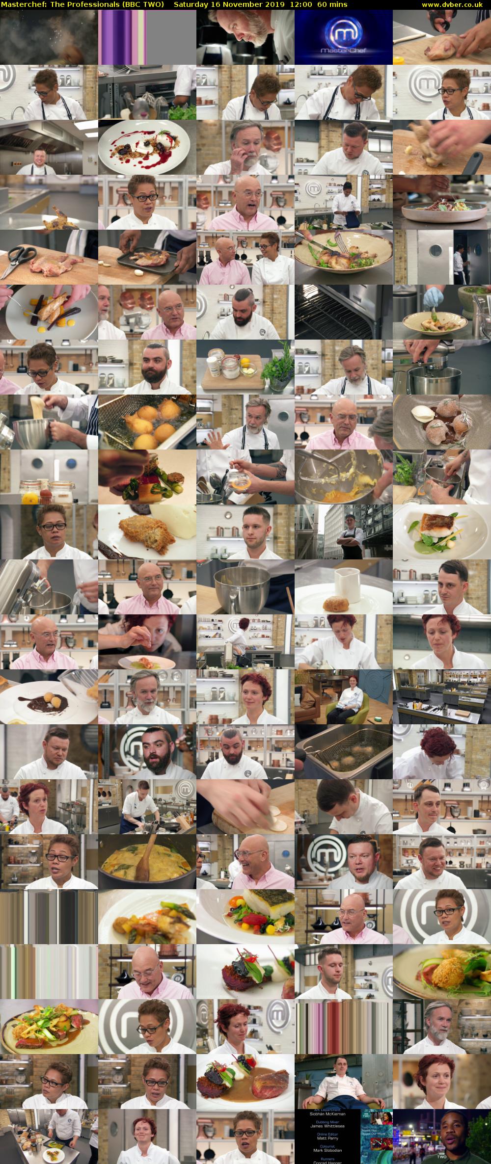 Masterchef: The Professionals (BBC TWO) Saturday 16 November 2019 12:00 - 13:00