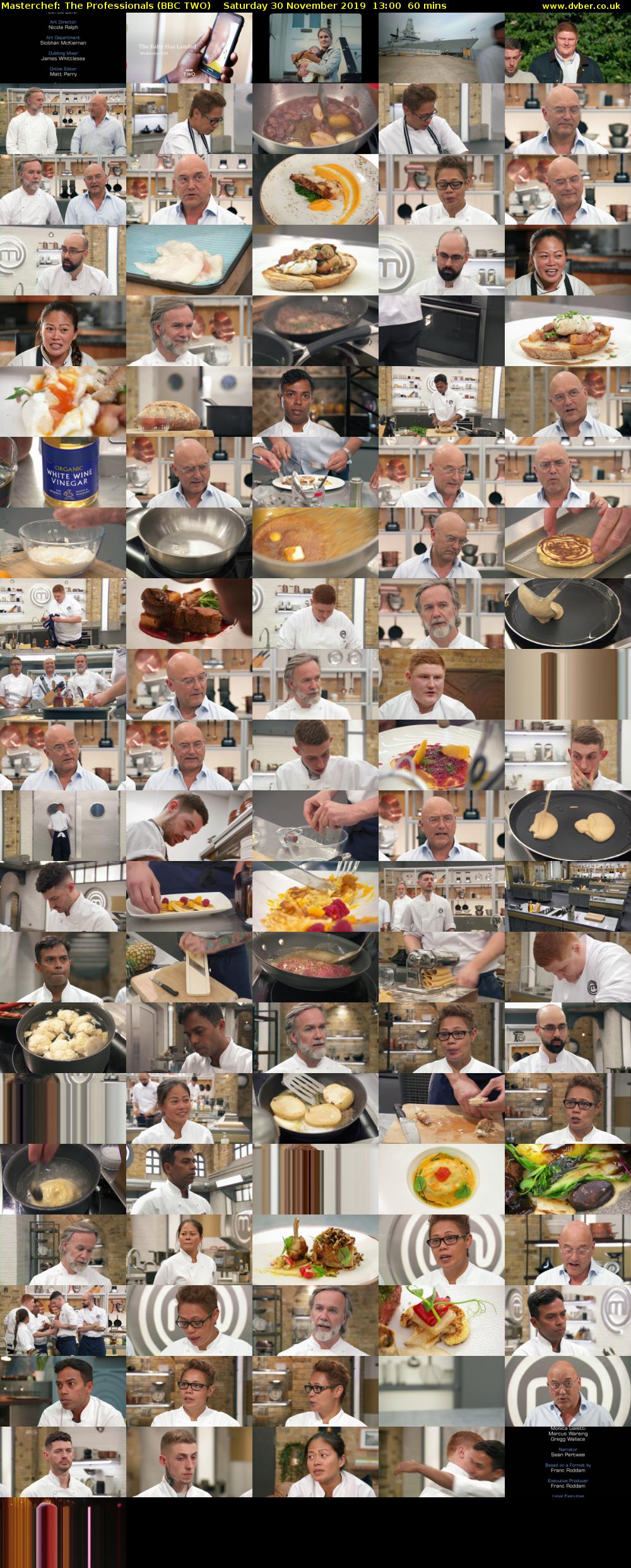 Masterchef: The Professionals (BBC TWO) Saturday 30 November 2019 13:00 - 14:00