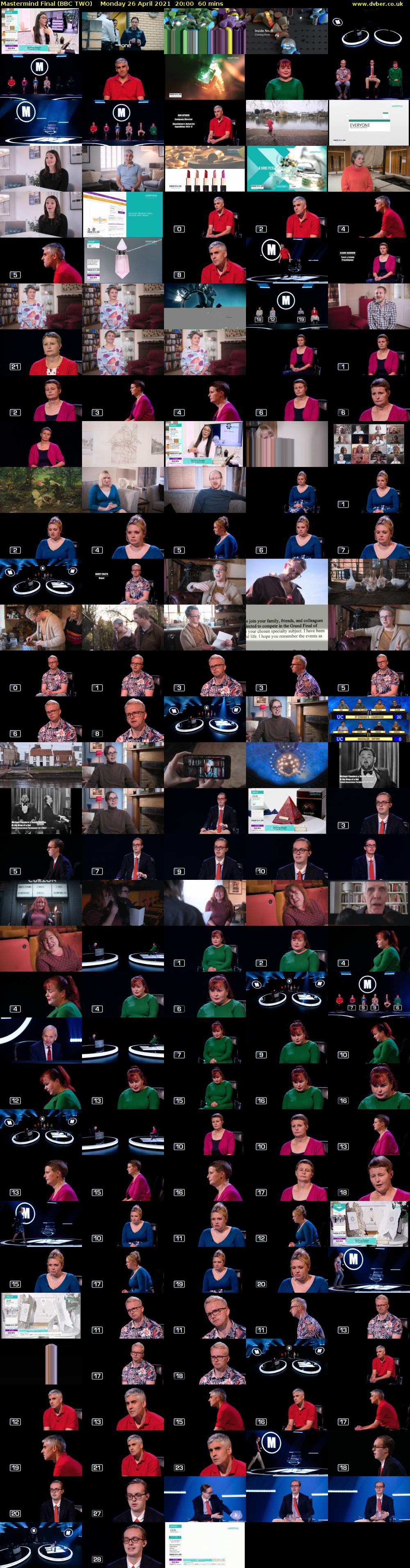 Mastermind Final (BBC TWO) Monday 26 April 2021 20:00 - 21:00