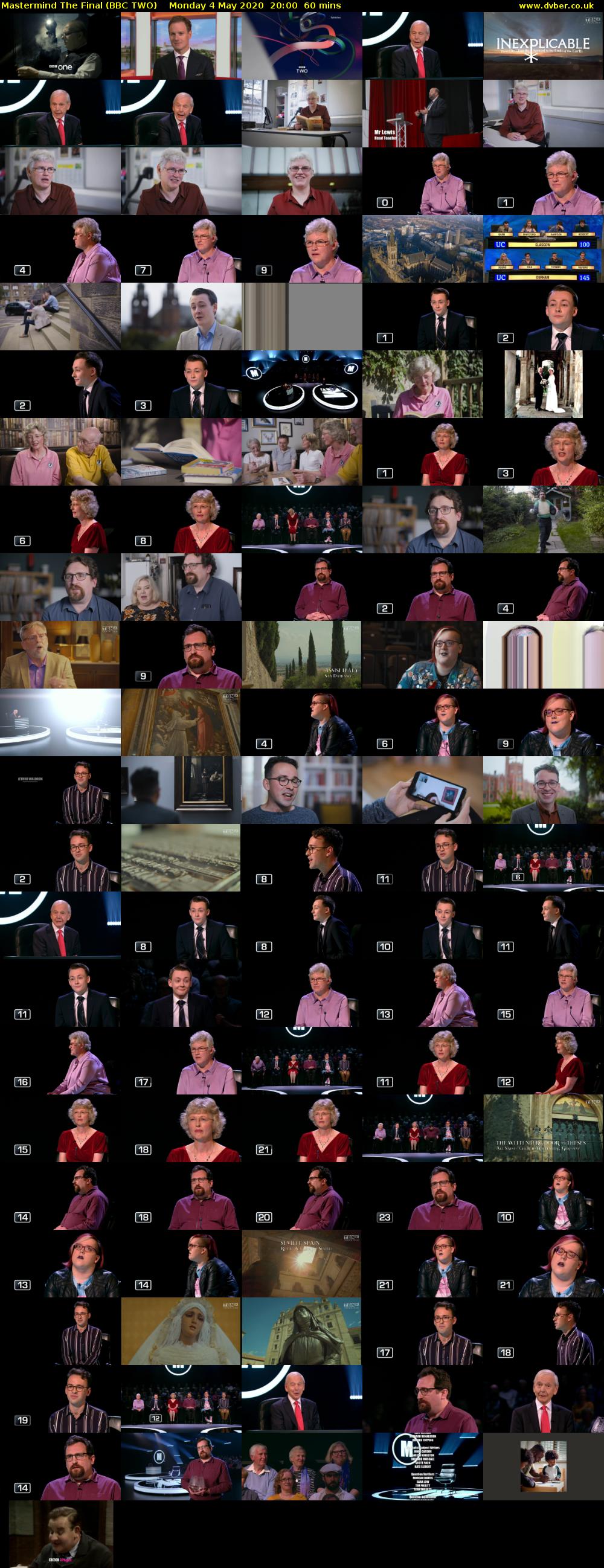 Mastermind The Final (BBC TWO) Monday 4 May 2020 20:00 - 21:00