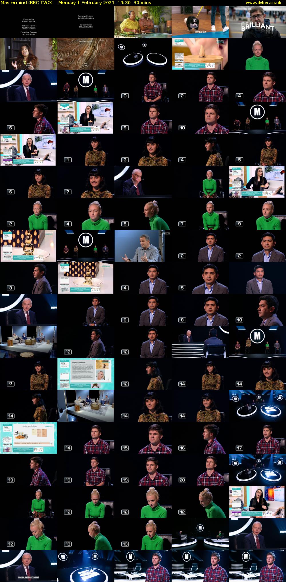 Mastermind (BBC TWO) Monday 1 February 2021 19:30 - 20:00