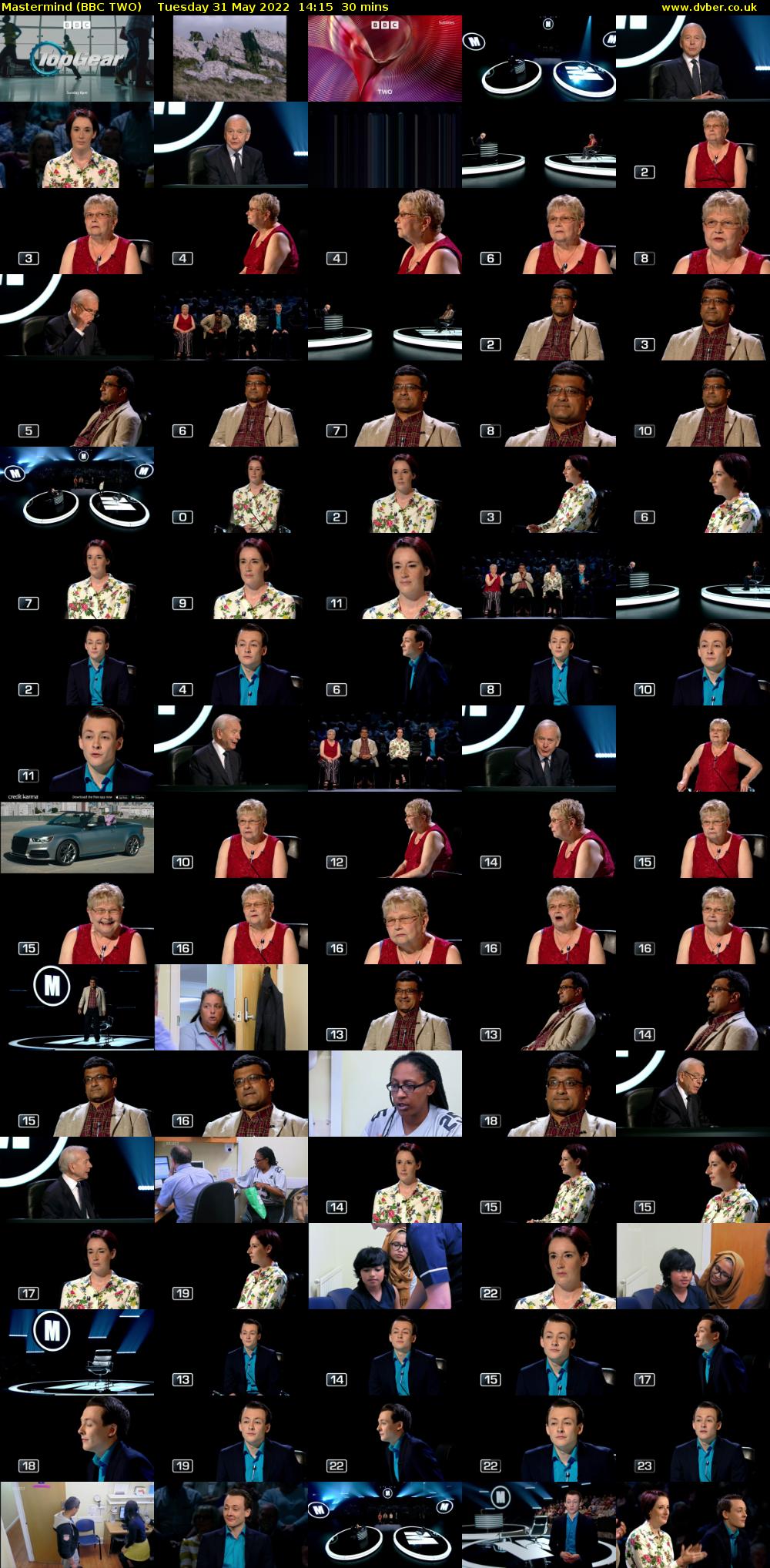 Mastermind (BBC TWO) Tuesday 31 May 2022 14:15 - 14:45