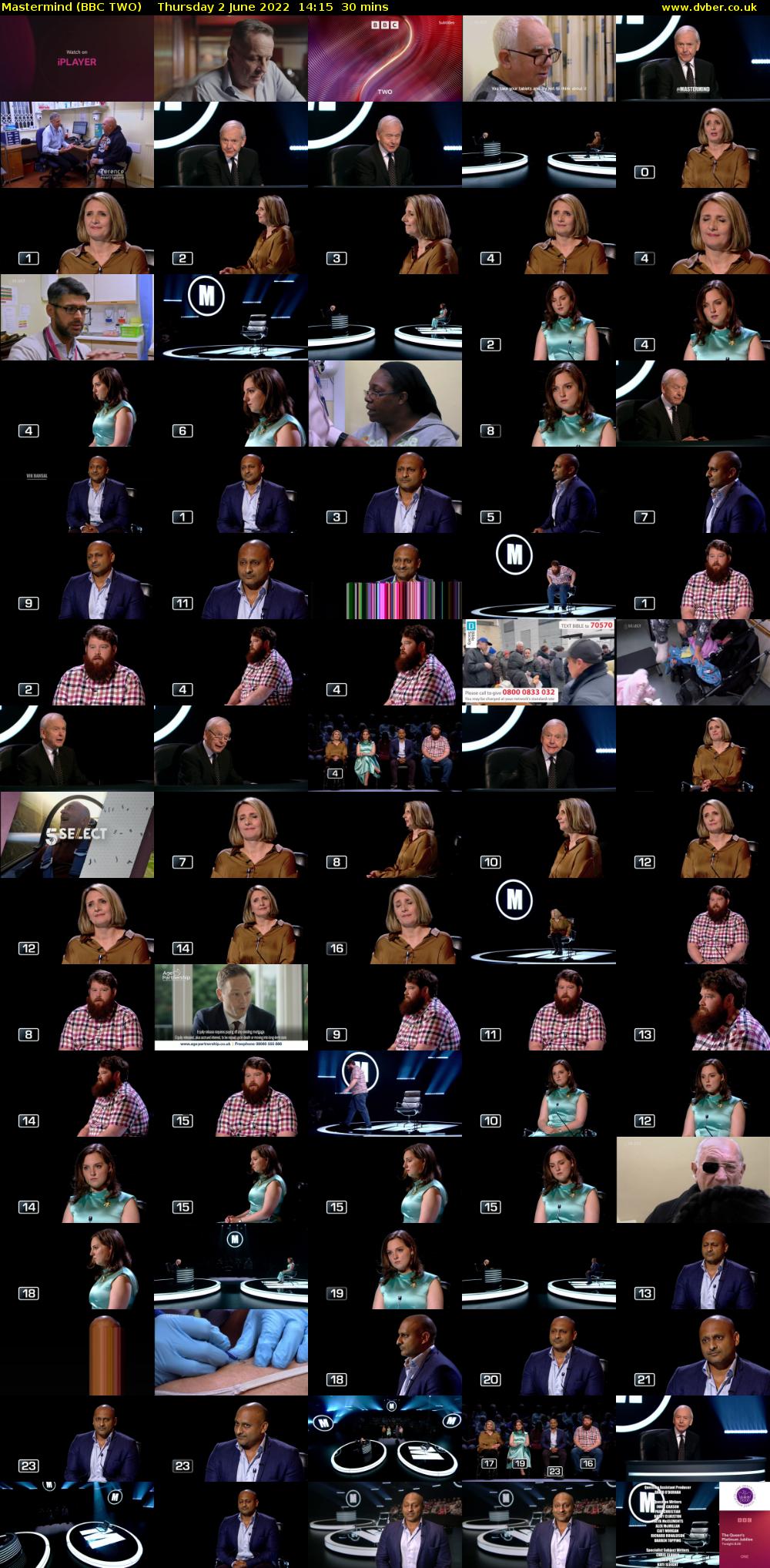 Mastermind (BBC TWO) Thursday 2 June 2022 14:15 - 14:45