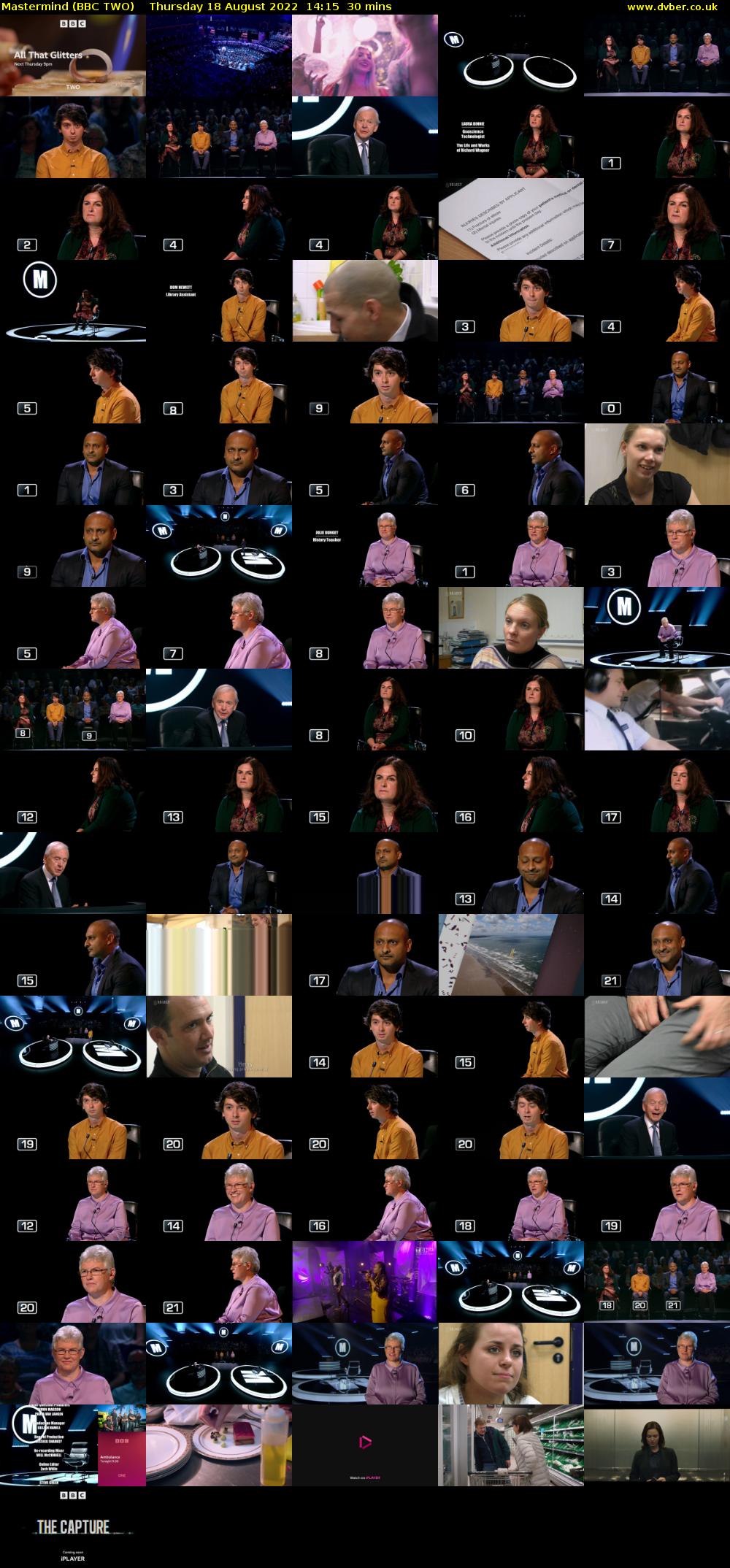 Mastermind (BBC TWO) Thursday 18 August 2022 14:15 - 14:45