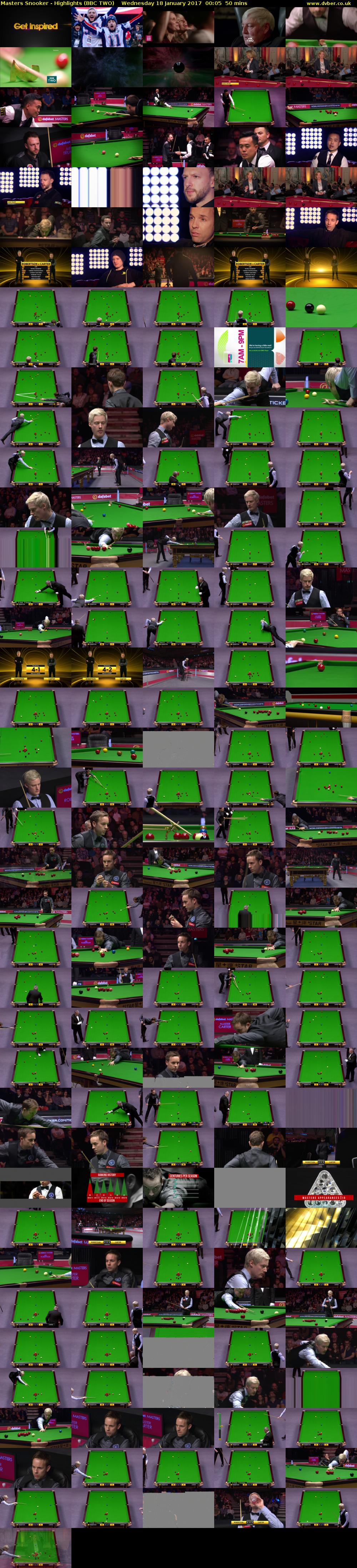 Masters Snooker - Highlights (BBC TWO) Wednesday 18 January 2017 00:05 - 00:55