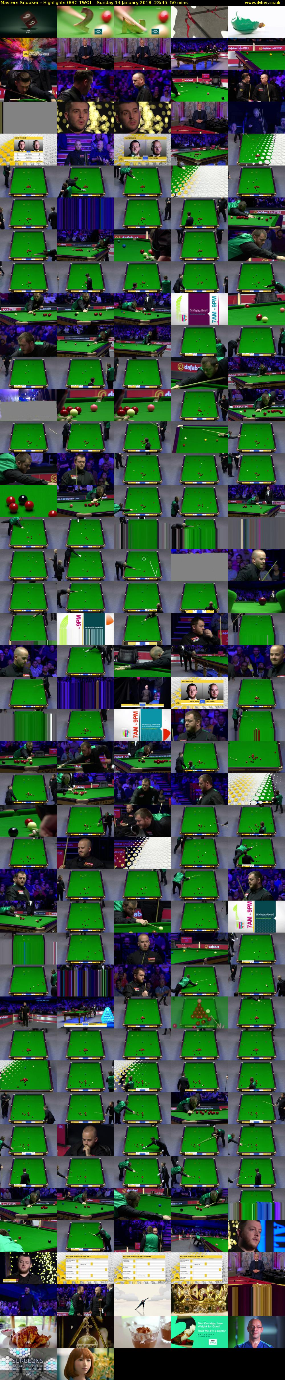 Masters Snooker - Highlights (BBC TWO) Sunday 14 January 2018 23:45 - 00:35