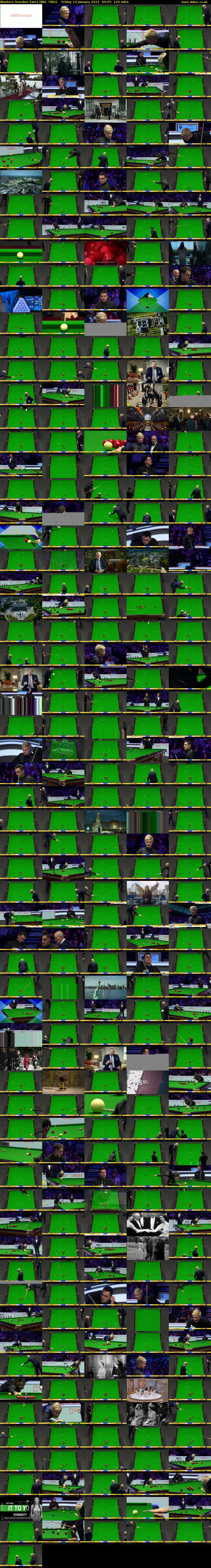 Masters Snooker Extra (BBC TWO) Friday 14 January 2022 00:05 - 02:05