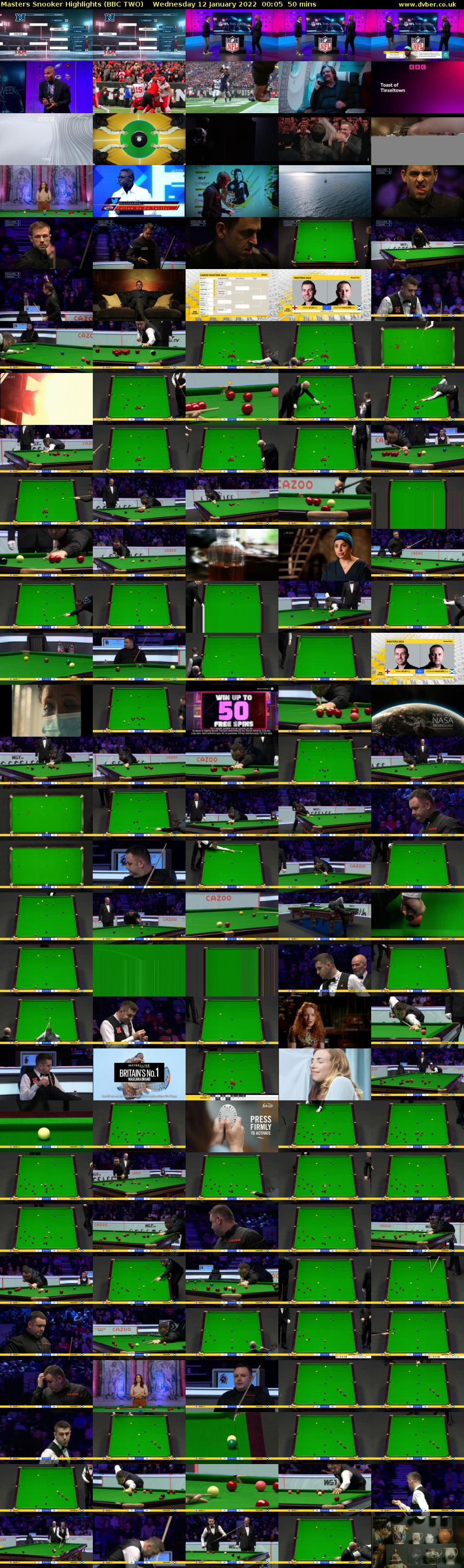 Masters Snooker Highlights (BBC TWO) Wednesday 12 January 2022 00:05 - 00:55