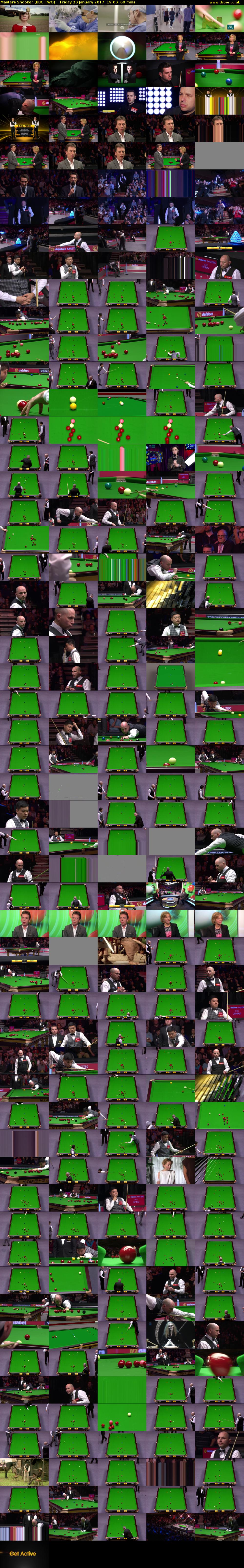 Masters Snooker (BBC TWO) Friday 20 January 2017 19:00 - 20:00