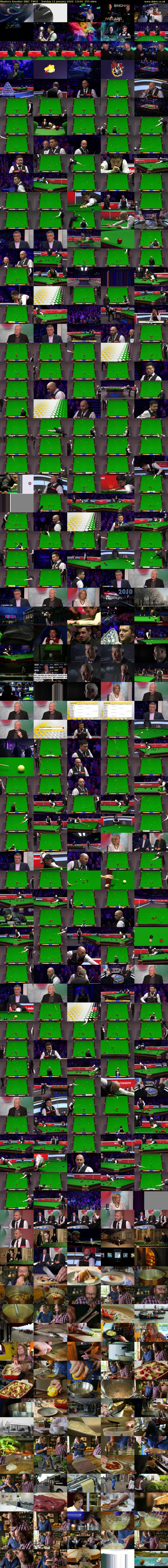Masters Snooker (BBC TWO) Sunday 12 January 2020 13:00 - 17:15