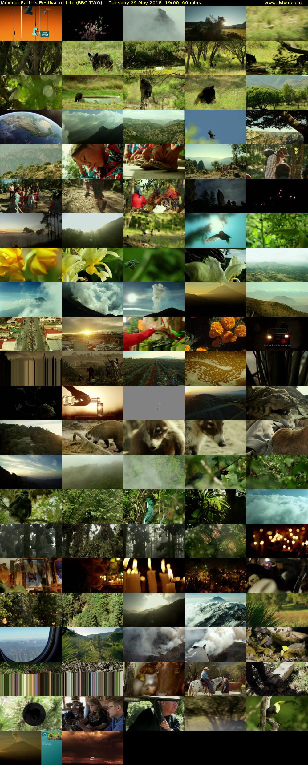 Mexico: Earth's Festival of Life (BBC TWO) Tuesday 29 May 2018 19:00 - 20:00