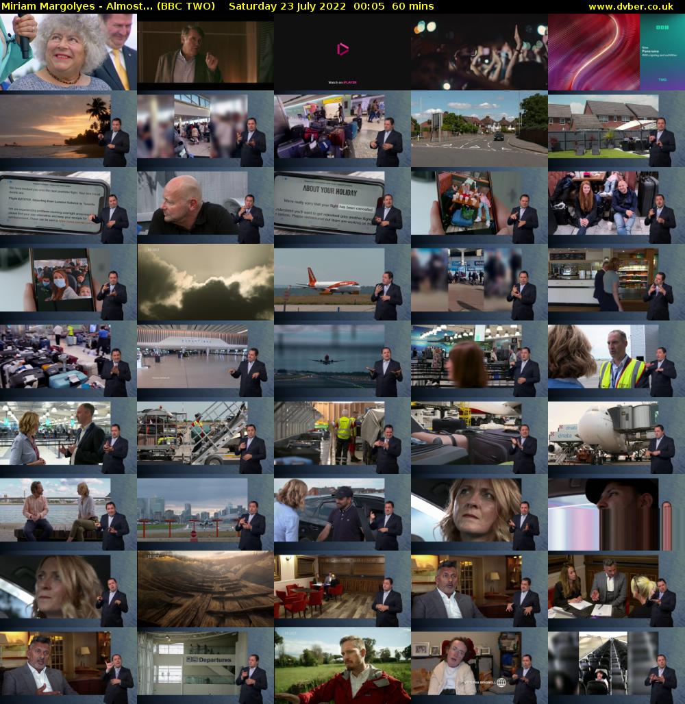 Miriam Margolyes - Almost... (BBC TWO) Saturday 23 July 2022 00:05 - 01:05