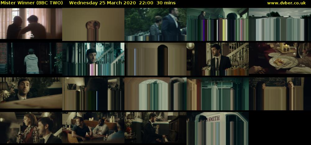 Mister Winner (BBC TWO) Wednesday 25 March 2020 22:00 - 22:30