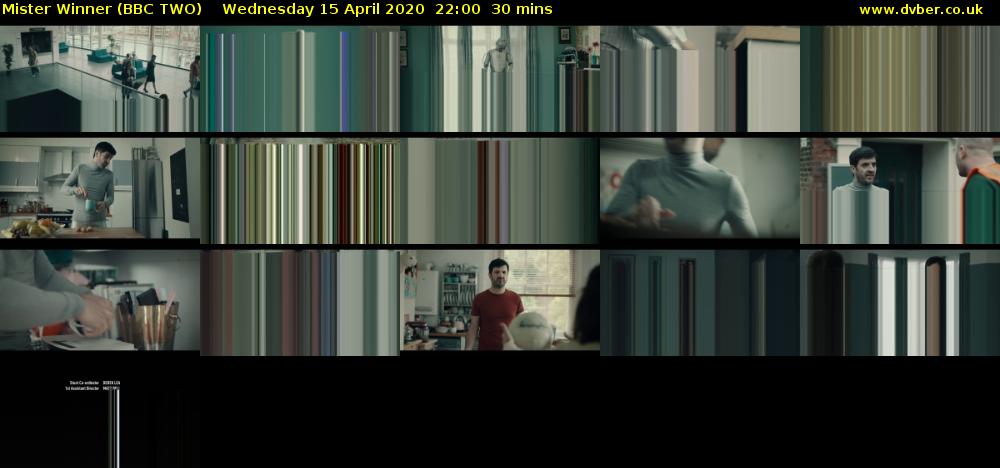 Mister Winner (BBC TWO) Wednesday 15 April 2020 22:00 - 22:30