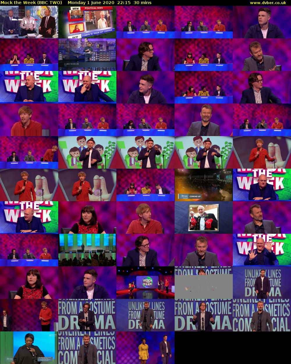 Mock the Week (BBC TWO) Monday 1 June 2020 22:15 - 22:45