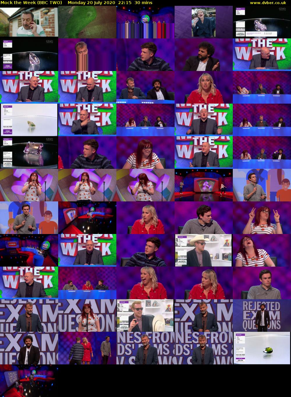 Mock the Week (BBC TWO) Monday 20 July 2020 22:15 - 22:45