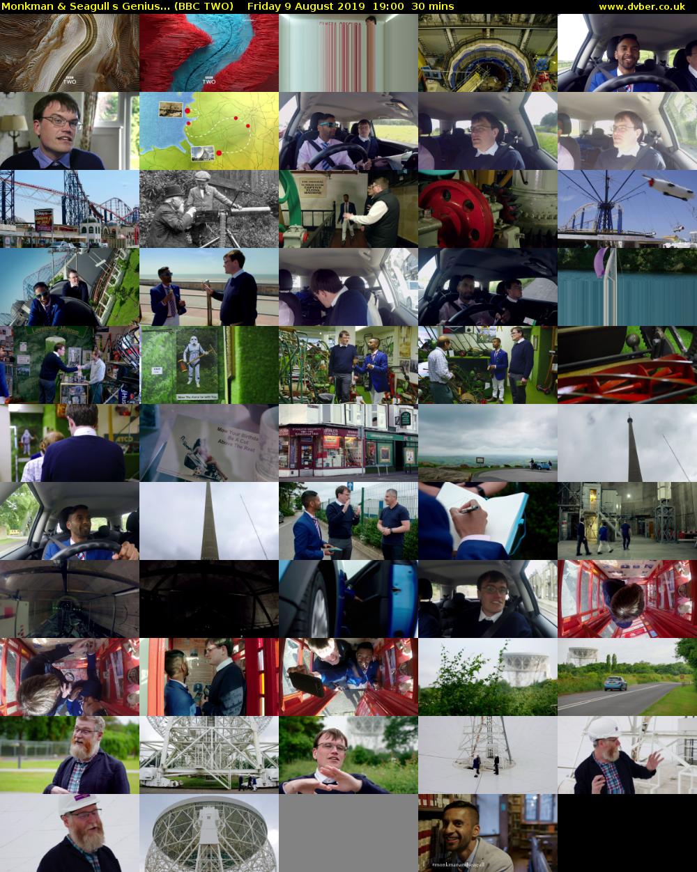 Monkman & Seagulls Genius... (BBC TWO) Friday 9 August 2019 19:00 - 19:30