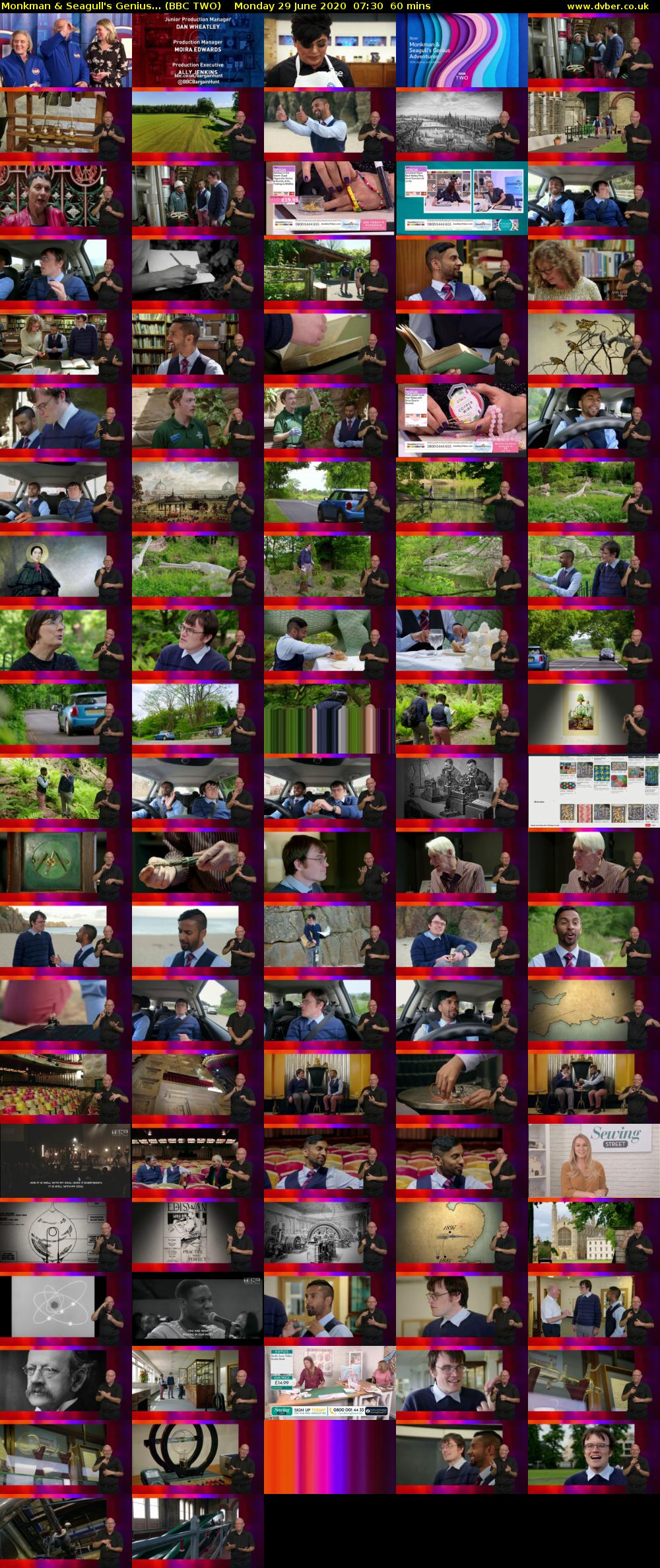Monkman & Seagull's Genius... (BBC TWO) Monday 29 June 2020 07:30 - 08:30