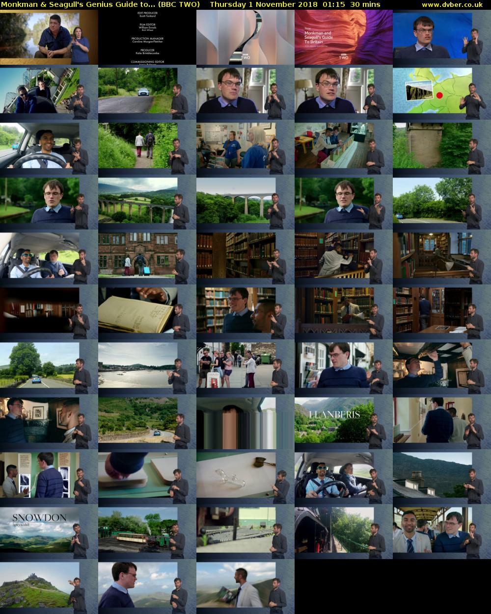 Monkman & Seagull's Genius Guide to... (BBC TWO) Thursday 1 November 2018 01:15 - 01:45