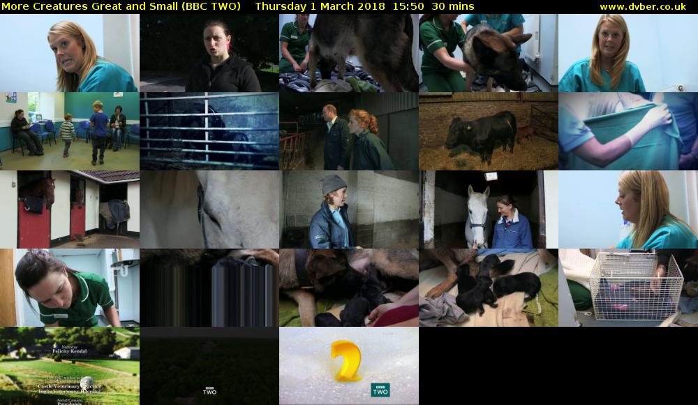 More Creatures Great and Small (BBC TWO) Thursday 1 March 2018 15:50 - 16:20