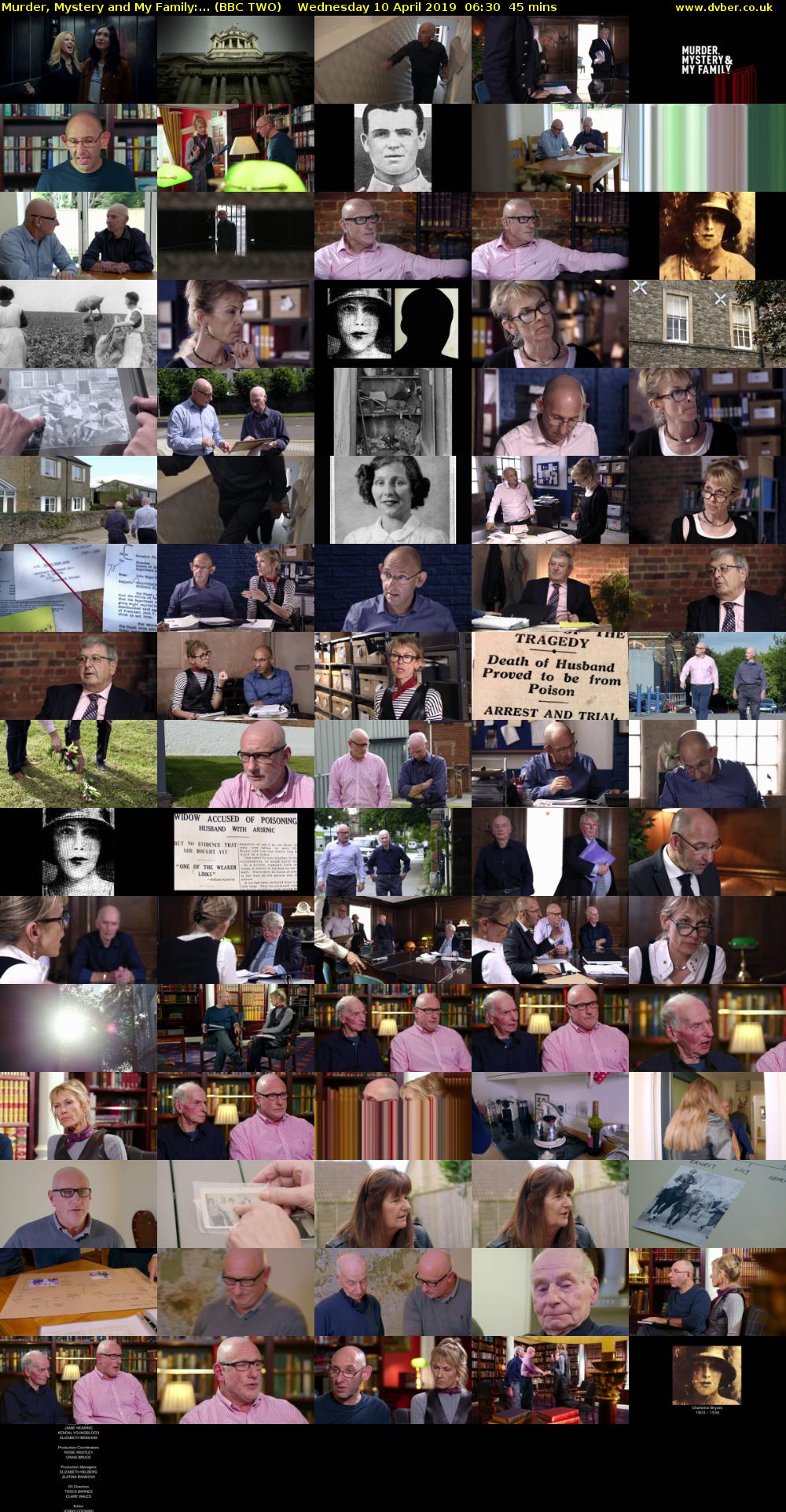 Murder, Mystery and My Family:... (BBC TWO) Wednesday 10 April 2019 06:30 - 07:15
