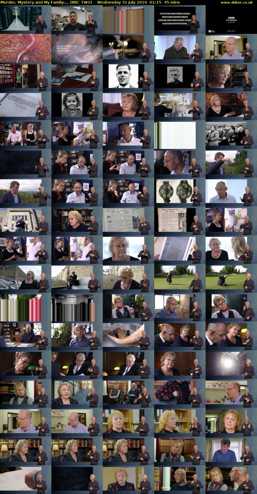 Murder, Mystery and My Family:... (BBC TWO) Wednesday 31 July 2019 01:15 - 02:00