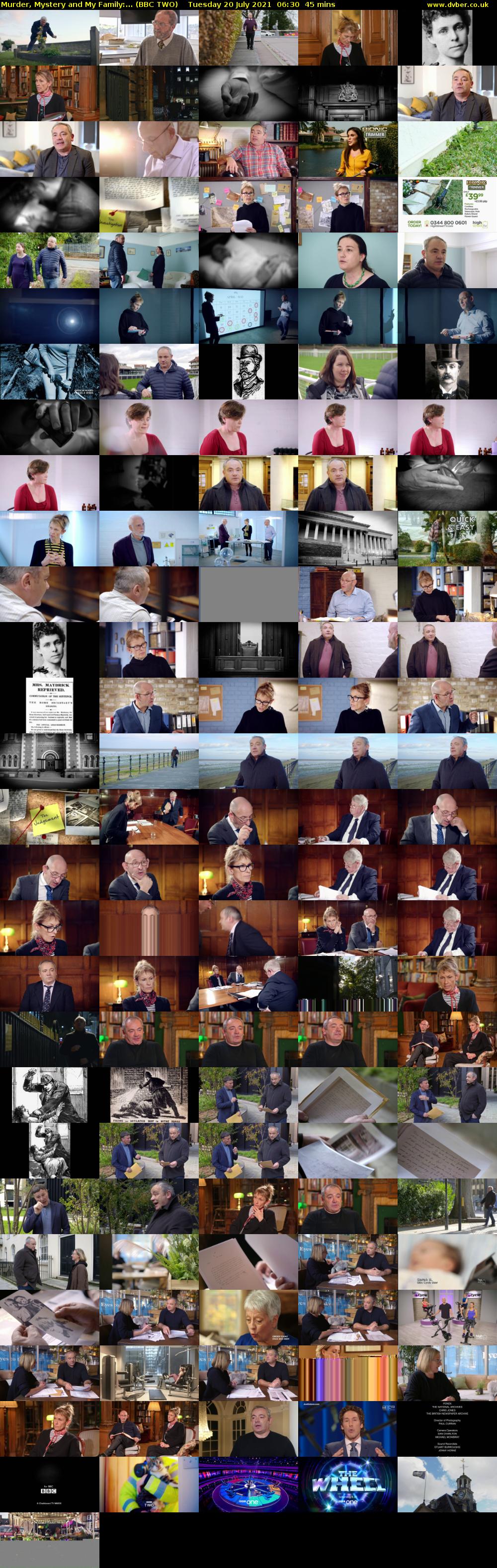Murder, Mystery and My Family:... (BBC TWO) Tuesday 20 July 2021 06:30 - 07:15